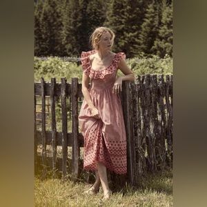 Rare Doen Liesel Dress in red and white gingham